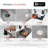 32 in. x 18 in. Granite Composite, Grey Single Bowl Undermount or Drop-In Kitchen Sink with Built-In Accessories-62240460