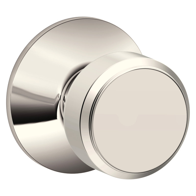 Bowery Passage Knob (Hall & Closet), Circle, Bright Nickel