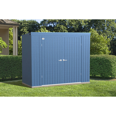 Remise de rangement en acier Elite, 8 x 4, bleu gris