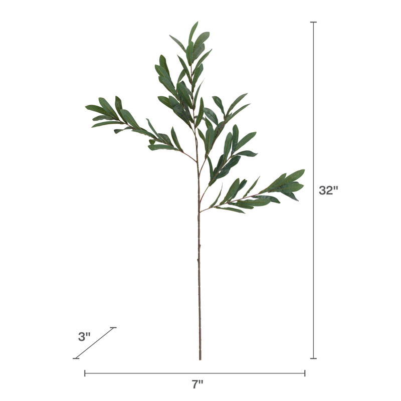 Elements Artificial Olive Branches In Vase