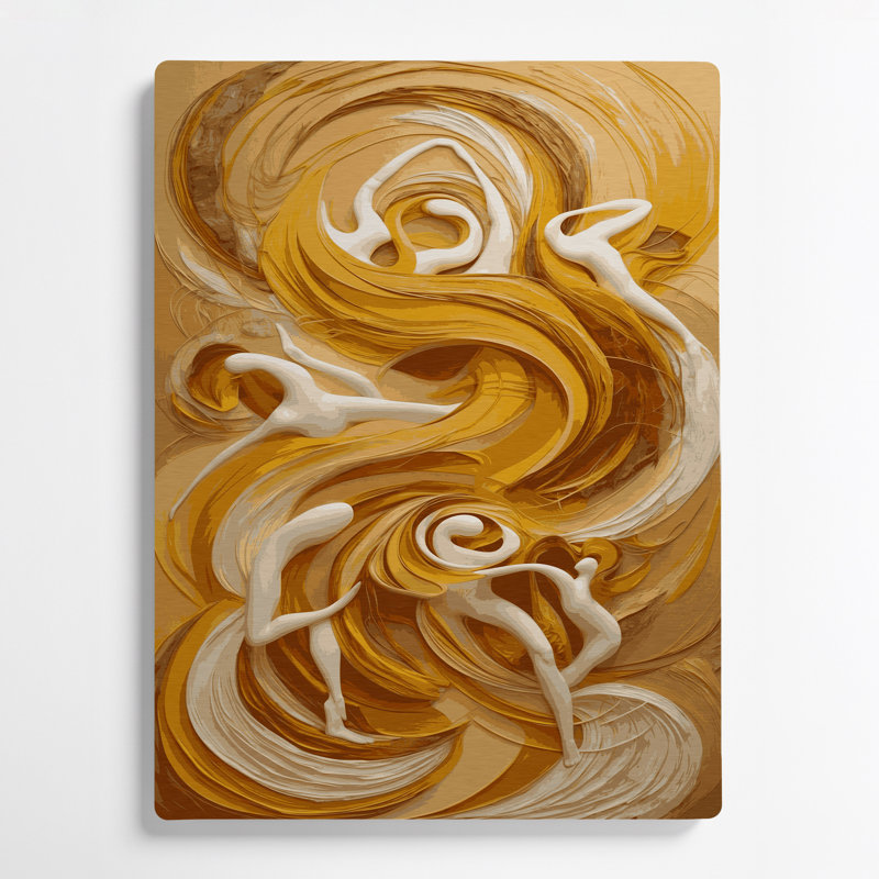 Art mural abstrait en métal brun figuratif 7, H 11 po x l 14 po