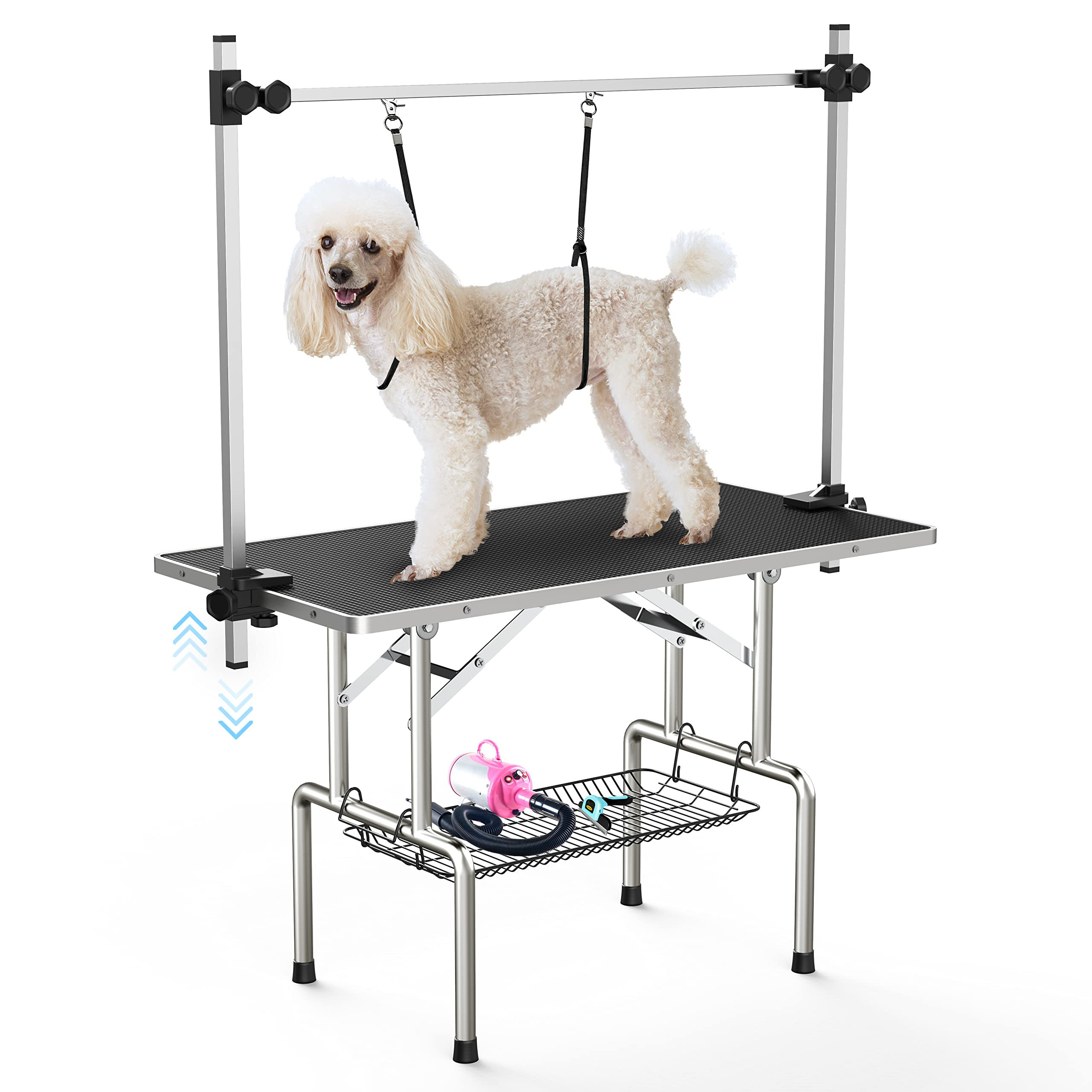 VIKICHER 36''Large Dog Grooming Table, Adjustable Cat Drying Desktop ... - Luxury Properties With Pet Grooming Table