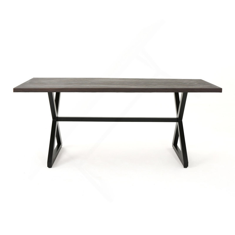 Outdoor Aluminum Dining Table with Steel Frame