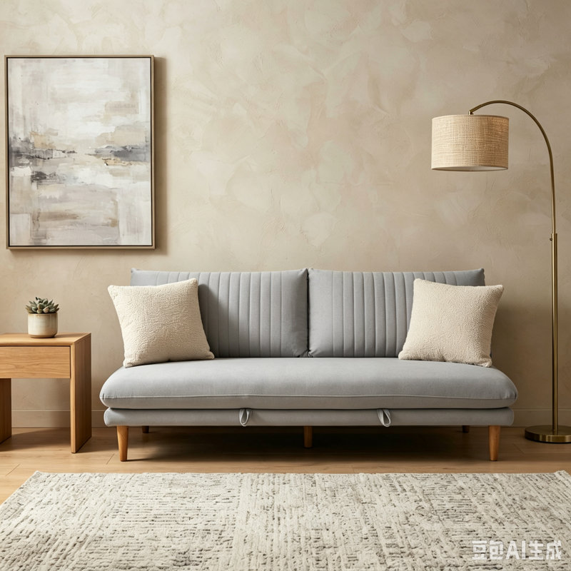 Maya Sofa Bed, Wool-Look Chenille - Grey
