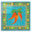 Art mural en verre épique 12 po x 12 po «Happo Caliente 3» par Farida Zaman