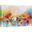 Flower Blossom "Watercolor Rainbow Effect Yellow and Red Daisies Colorful" sur toile-100095213-100095211