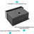 Gunmetal Black Stainless Steel 24" Sink - Apron Front Kitchen 16 Gauge, Trace, And Long-Lasting, , X-Shaped Drain Guide For Better Flow, R10 Rounded Corner, Includes Rack, Bottom Rinse Grid,-121644725
