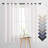 Flax Linen Curtains Semi-Sheer Solid Classic Grommet Privacy Drapes for Living Room & Bedroom, 2 Panels-42223429-42223449