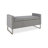 47" Modern Upholstered Ottoman Bench with Storage & Metal Base