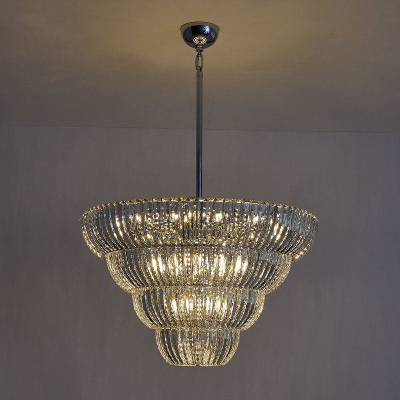 Fontana 30 LT Chrome/Clear Chandelier Allegri