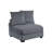 Mackenzie 91"W Light Gray Chenille Fabric Reversible Sleeper Sectional With Storage Chaise, Drop-Down Table, Cup Holders And Charging Ports
