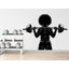 Décalcomanie murale Afro Men Bodybuilder in Gym Power fitness Women Squat Decor Workout Art Vinyle, autocollants muraux, chambre à coucher 277DRE-1788279554-1788279562