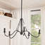 Lustre 5 lumières Freesia 31,2 pouces en fer enclume avec accents blancs-70048078
