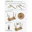 Bureau d'écriture 100% bois massif - bureaux d'ordinateur de bureau à domicile en bambou 39 X 20 pouces, bureau simple pour petits espaces, table d'étude moderne - bureaux Boho naturels
