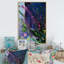 Décoration murale abstraite mauve et verte II - Toile traditionnelle-702108242-702108206