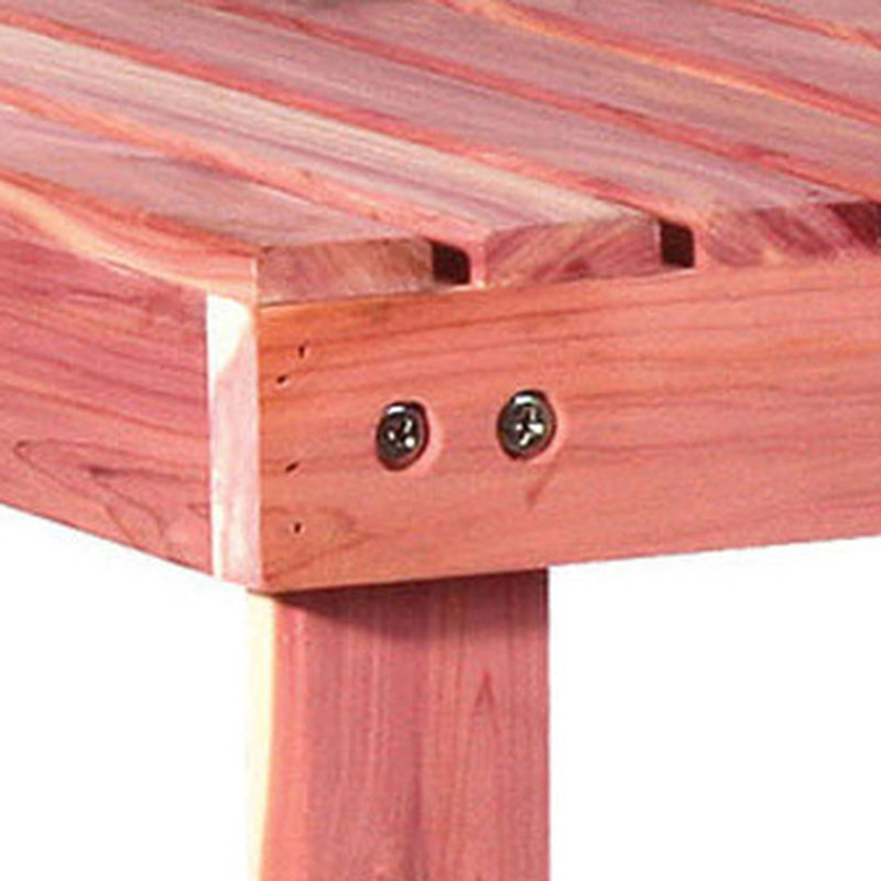 Cedar Red 31.5" Wooden Shoe Storage Bench