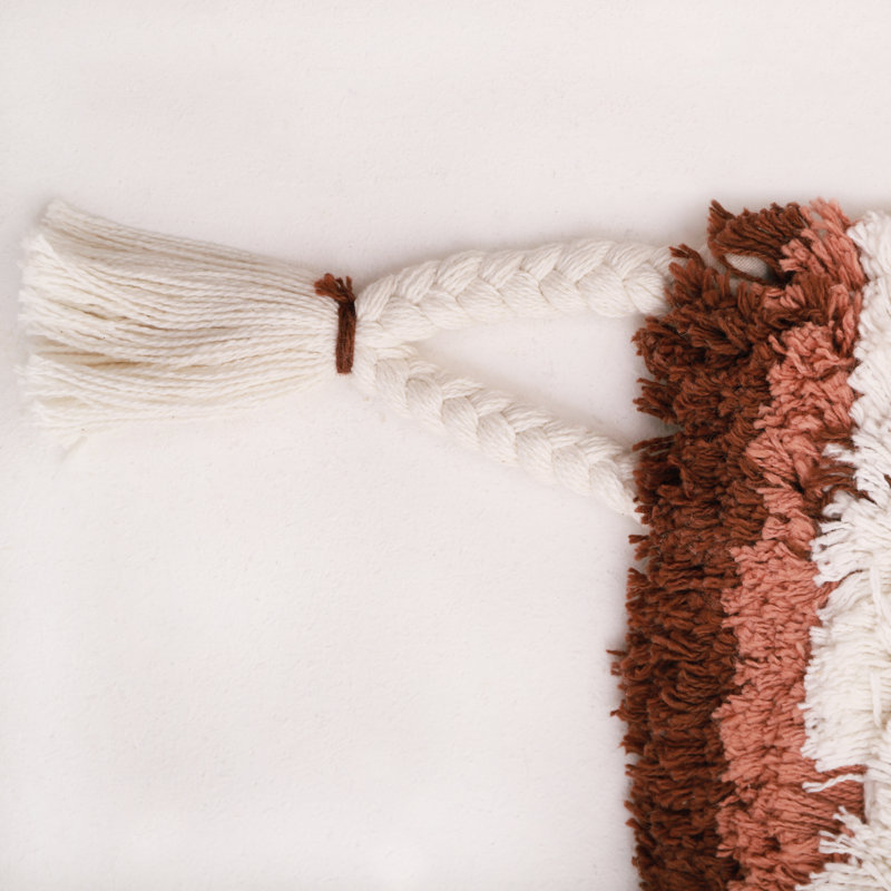 Cluff Hand Tufted Cotton Beige/Orange Rug