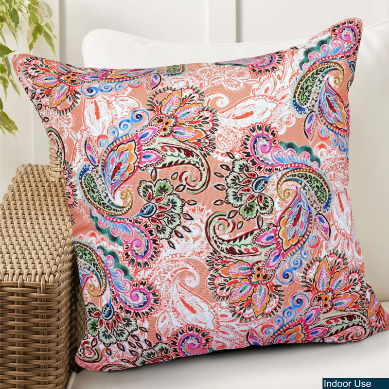 Coussin intérieur/extérieur Floral, Rose