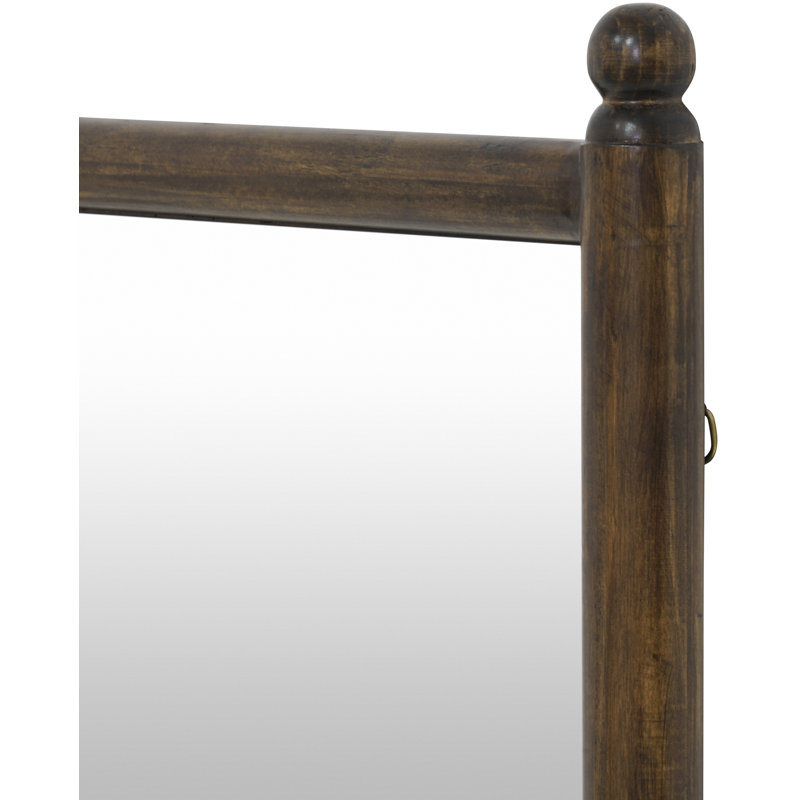 Daneeka Mirror, Pine, Dark Brown Wood