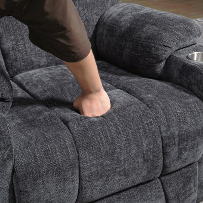 Power Lift Massage Recliner - USB/Type-C, Dual Steel Cup Holders, Overstuffed, For Elderly