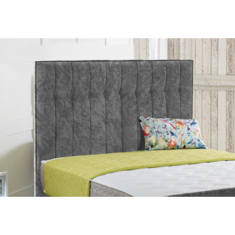 Armory Upholstered Headboard, Small Single (2'6), Silver
