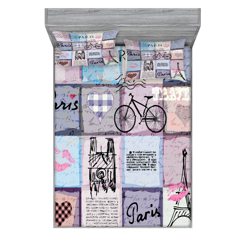 Microfiber Fitted Sheet, Full Sheet Set with Fitted Sheet