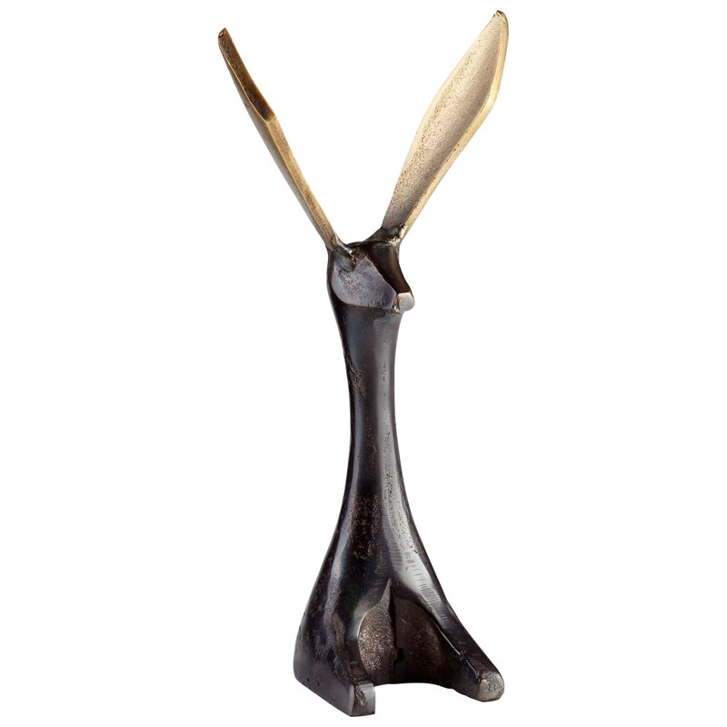 Sculpture de lapin ear, H 12 po x l 5,5 po x P 4 po