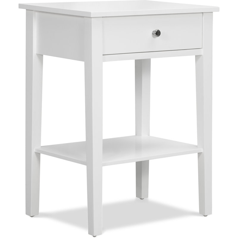 Table d'appoint à 1 tiroir en bois massif Sloan ClickDecor Sloan
