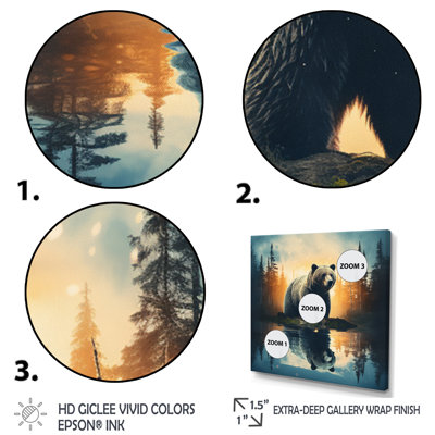 «Double Exposure Bear», art mural grand ours