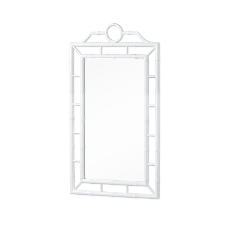 Chloe Rectangle Wall Mirror, White