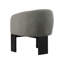 Fauteuil d'appoint rembourré beige et brun Boucle