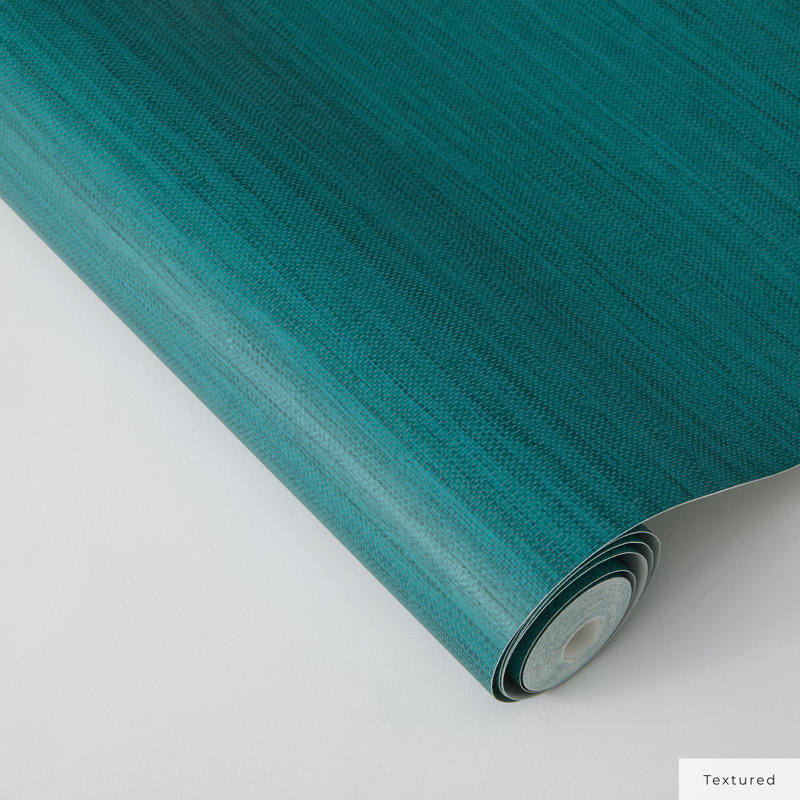 Papier peint adhésif texturé Montaldi, Bleu sarcelle méditerranéen