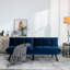 Lit en velours bleu marine avec fonctions réglables, convient aux petites pièces, convertible 2 places en bleu, réglable, espace de vie