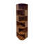 Bibliothèque d'angle moderne à 6 niveaux avec étagères incurvées et cloison, tablette de rangement ouverte peu encombrante pour salon, chambre et bureau, blanche-2009331962