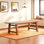 Thickened solid wood dining table