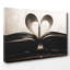 Paper Book Love Heart - Wrapped Canvas-19042191