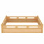 Lit plateforme grand format grand lit avec garde-corps pleine longueur, base de lit à lattes de bois, aucun sommier requis, naturel-2123418692-2123418703
