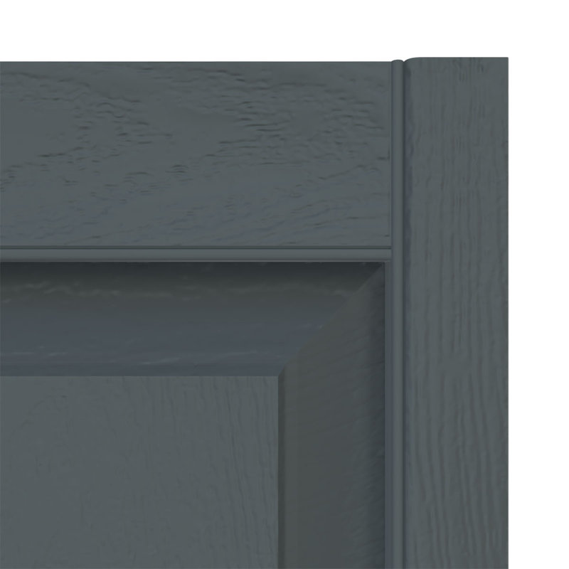 Builders Edge, deux panneaux égaux standards, volet à panneau surélevé simple, 12 po, 35 po, Tempête de nuages