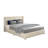 Queen Size Upholstered Wingback Platform Bed with 4 Drawers-106502756