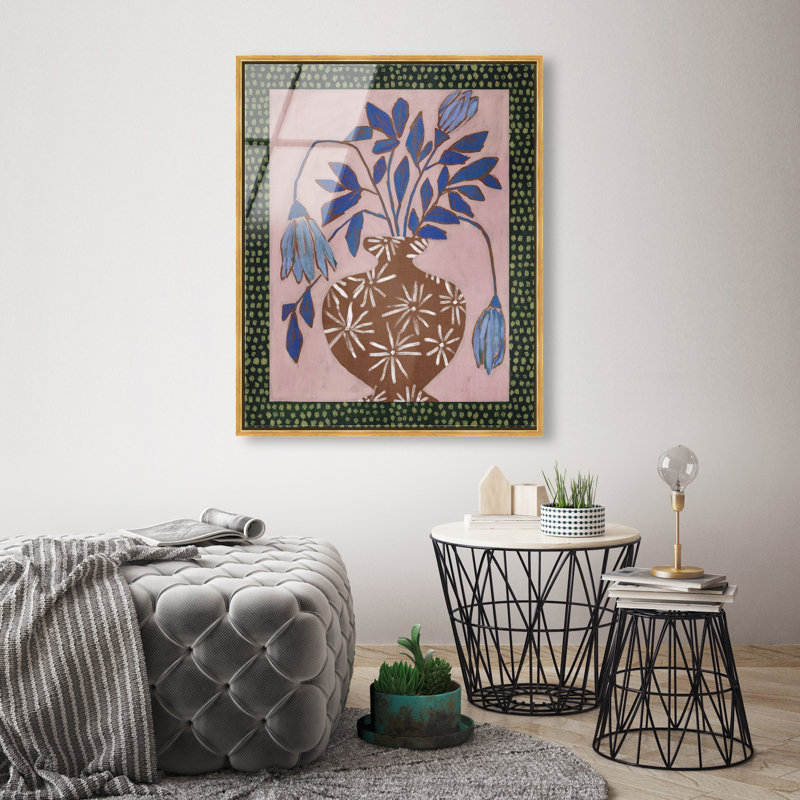 Verdant Stillness Acrylic Painting Print, 37"H x 31"W, Gold Floater Frame