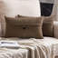 Housse de coussin rectangulaire en lin texturé-2036841775