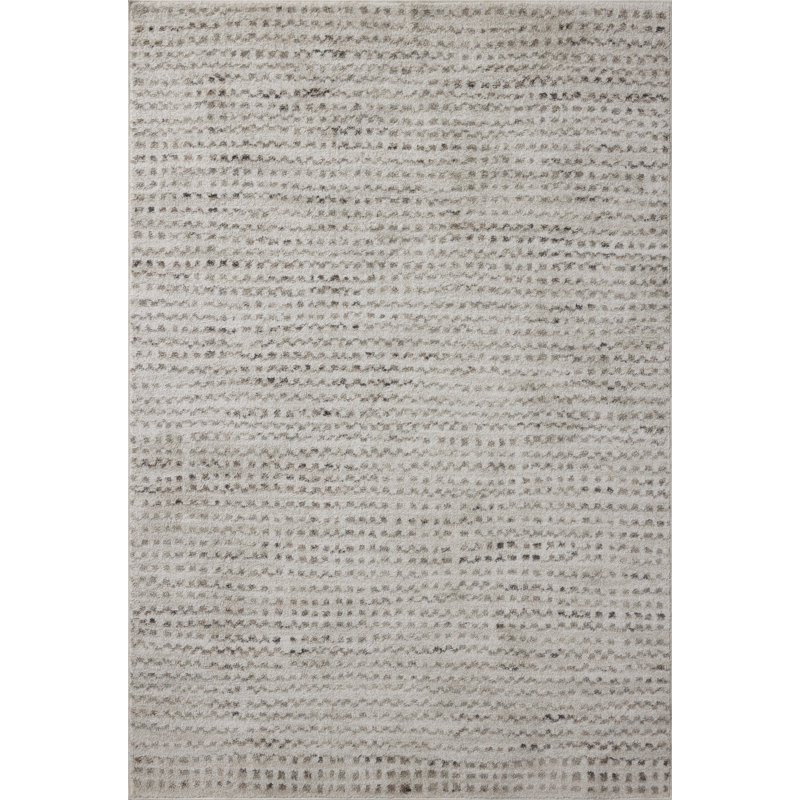 Tapis ivoire / galet Loloi Winnah, 11 pi 6 po x 15 pi