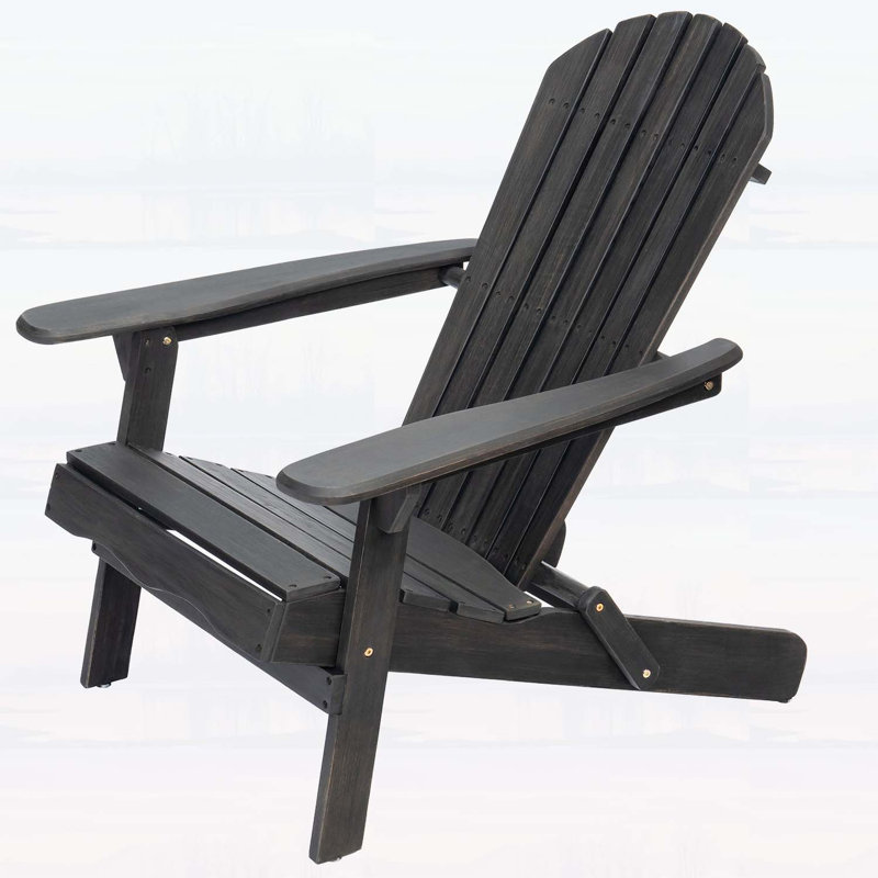 Mobilier de détente portatif en bois d'acacia de style rustique pour l'extérieur