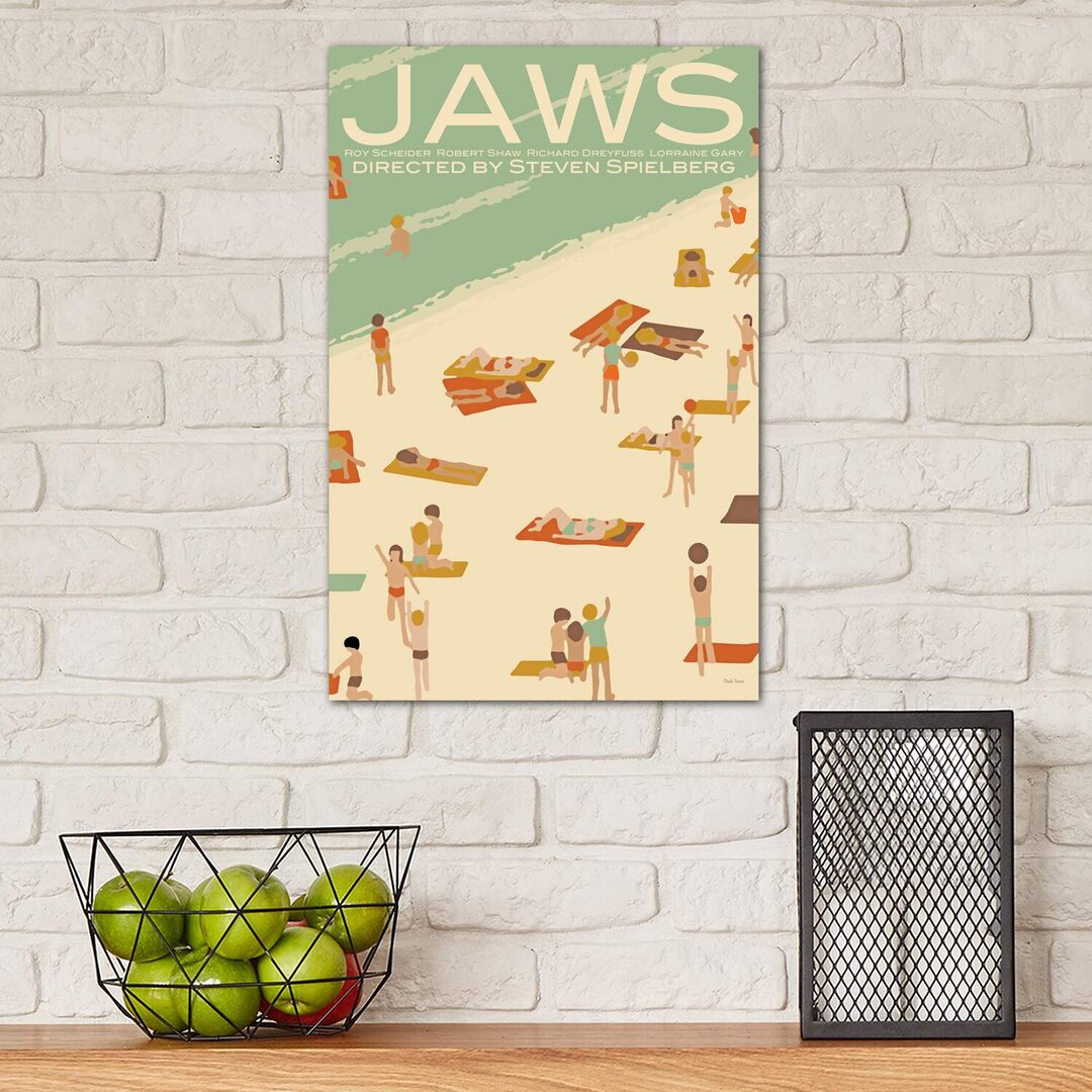 Leinwandbild - Grafikdruck „Jaws” von Claudia Varosio