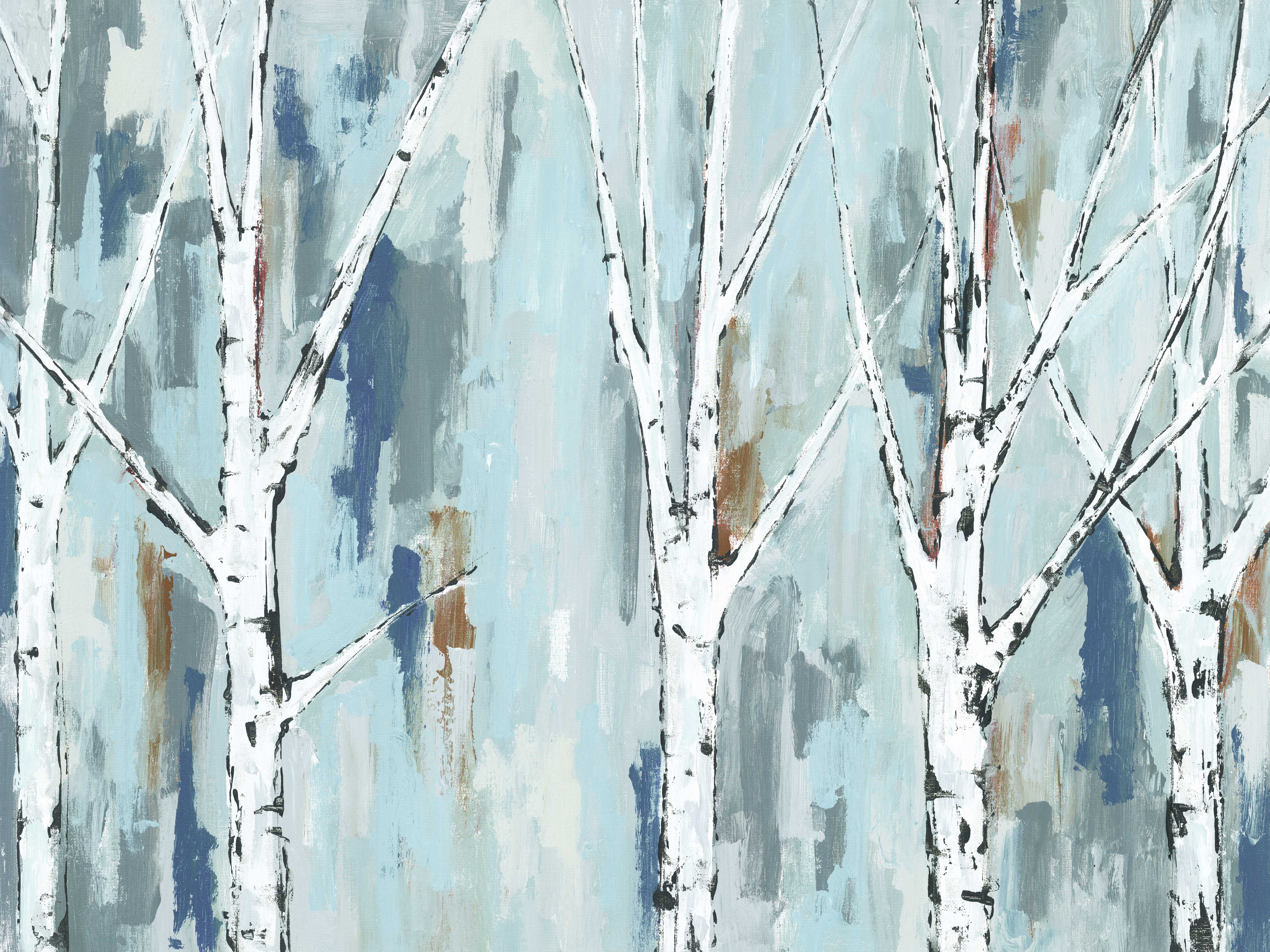 Loon Peak® Painterly Birch Trees - Wrapped Canvas Print | Wayfair