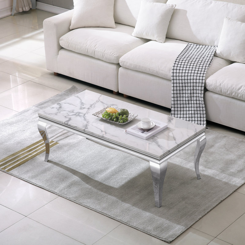 Table basse Jennita, Argent argent