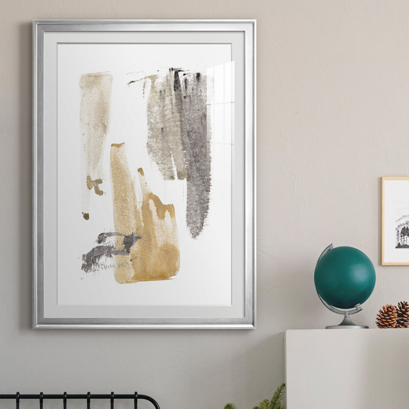 " Yellow Fields IV ", 24.5" H  x 18.5" W  x 1" D, Silver Framed