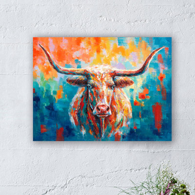 Cattle In Flames - Wrapped Canvas Painting
