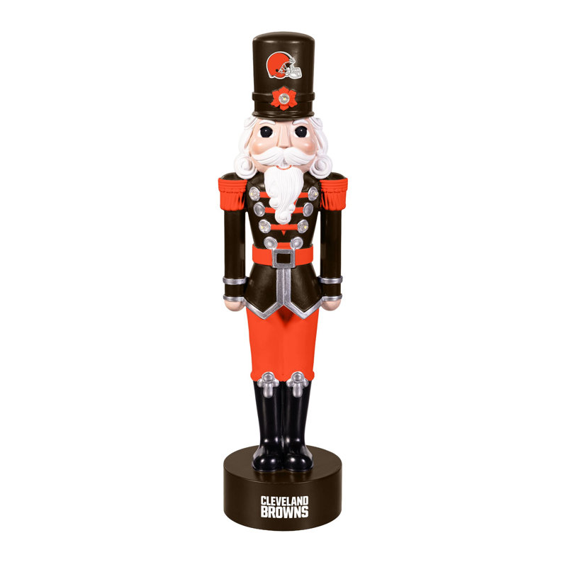 Casse-noisette lumineux DEL sous licence officielle NFL, 30 cm de hauteur, Cleveland Browns