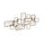 Baeden Modern Geometric Metal Wall Mirror with Overlapping Rectangular Frames - Stylish Decorative Accent Featuring Glass, Wood, and MDF Design-997715211-1029441867